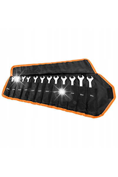 NEO Tools Set de 12 chei fixe cu clichet și comutator, Neo