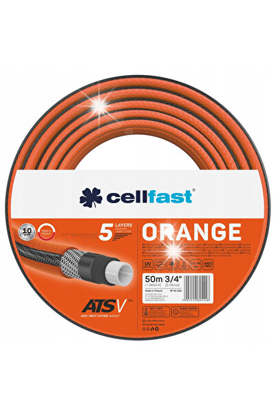 Cellfast Furtun de grădină Orange 3/4'' 50m 5 straturi
