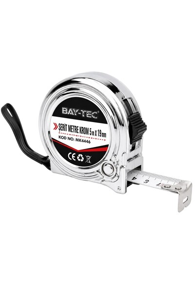 Baytec Bay-Tec Krom Şerit Metre 5mx19mm