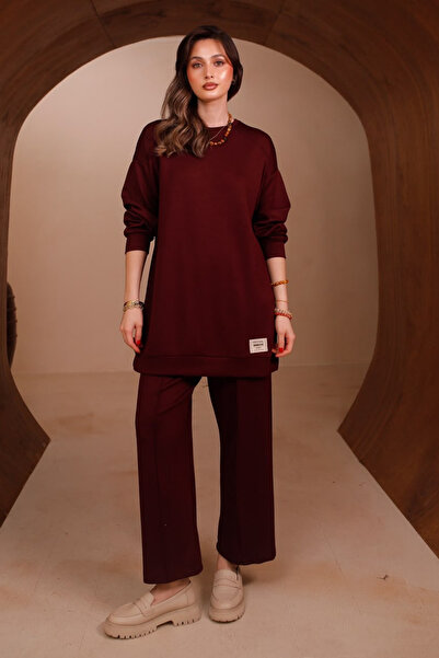 Balenbi Γυναικείο Oysh Modal Ύφασμα Oversize 80 εκ. Τουνίκ Παντελόνι με φαρδι...