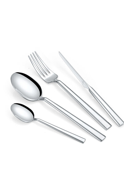 Arshia 95-Piece Shiny Silver Stainless Steel Cutlery Set | Luxury Mirror Fini...