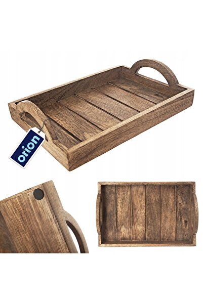 Orionis Platou de servire din lemn, decorativ, stil Loft, ORION, 30,5 x 20,5 cm