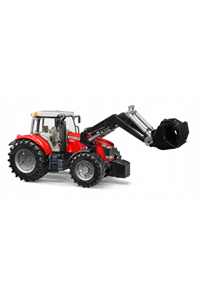 BruderBusiness Tractor Massey Ferguson 7600 cu încărcător, model realist 1:16...
