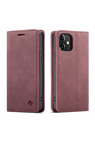 spacecase Husă tip carte din piele pentru iPhone 12 Mini, cu funcție de porto...