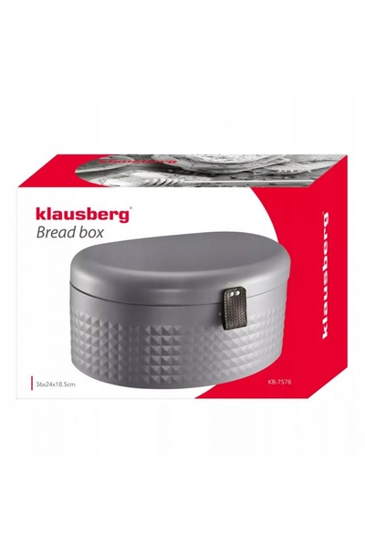 Klausberg Chlebak Recipient pentru chifle DIAMANT GRI Mare