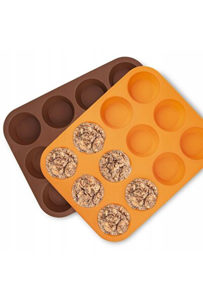 Orion Formă de copt din silicon pentru 12 brioșe/cupcake-uri 151719