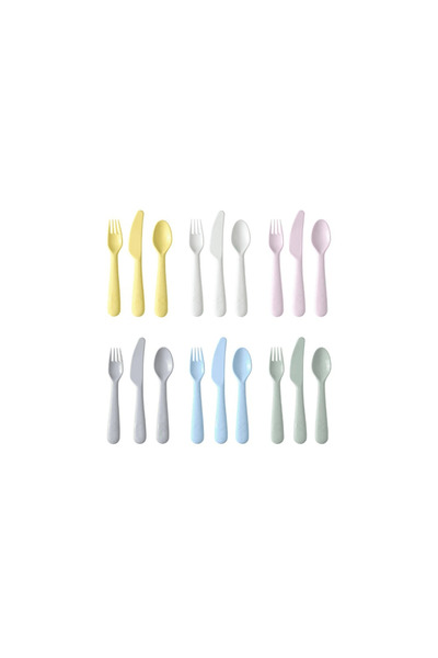Kids Rainbow Cutlery Set, 18 pieces