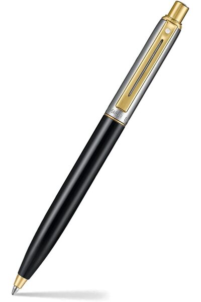 Sheaffer Sentinel Metal 335 Ballpoint Pen, Glossy Black Barrel, Polished Chro...
