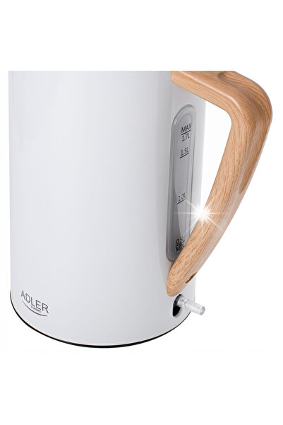 adler Fierbător electric din oțel alb 1,7L/2200W STRIX AD1347