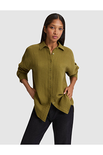 Pierre Cardin Khaki Comfort Fit Long Sleeve Shirt 50328655-Vr027