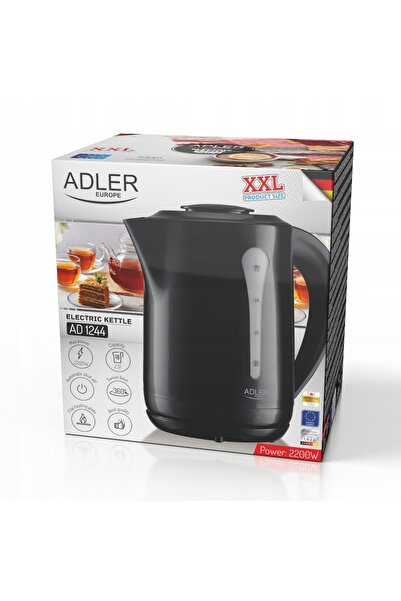adler Fierbător electric negru mare 2.5l 2200w ad1244