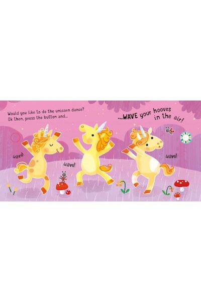 Usborne Carte sonoră "Dansez cu unicornii", de Sam Taplin