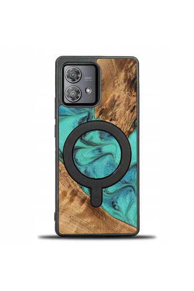 BewooDesign Husă Bewood Unique pentru Motorola Edge 40 Neo - Turcoaz cu MagSafe