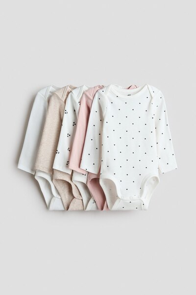 H&M 5'li Zarf Yakalı Body