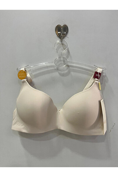 Belvü Women's Unpadded Underwire Empty Cup Micro Sand Beige Bra
