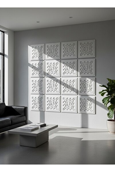 vareva studio Akış Dekoratif Duvar Karosu 15×15 cm – 24'lü Paket