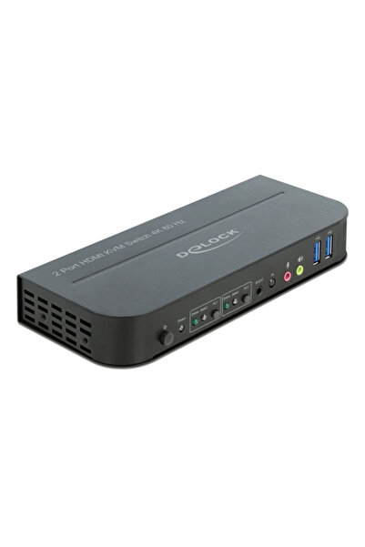 DELOCK Διακόπτης KVM HDMI 11481, 2 θύρες, USB 3.0, Ήχος, 4K/60Hz, μαύρο