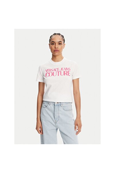 VERSACE JEANS COUTURE Γυναικείο T-Shirt 78HAHE05 CJ00E Λευκό
