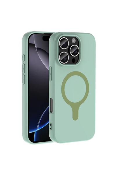 Microsonic Apple iPhone 16 Pro Max Compatible Case Pastello Magsafe Turquoise