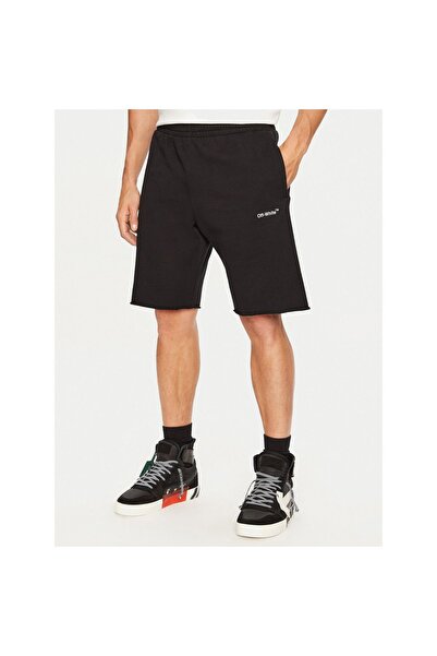 OFF WHITE Pantaloni scurți sport bărbați OMCI006S22FLE0151001 Negru