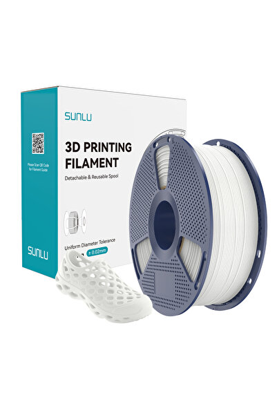 Sunlu 90A TPU Filament Beyaz 1.75mm 1kg