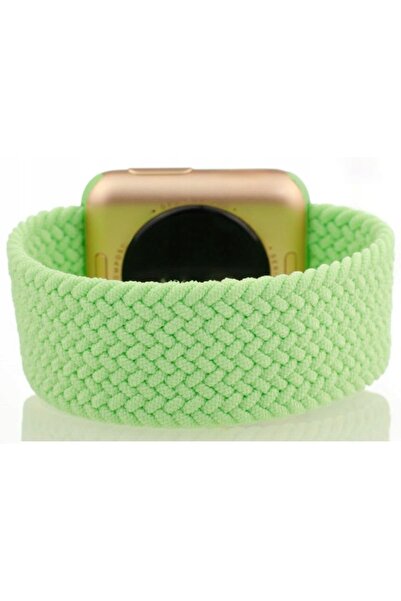 NO BRAND Curea LUNA pentru Apple Watch 3/4/5/6/7/8/SE (42/44/45mm) Verde deschis