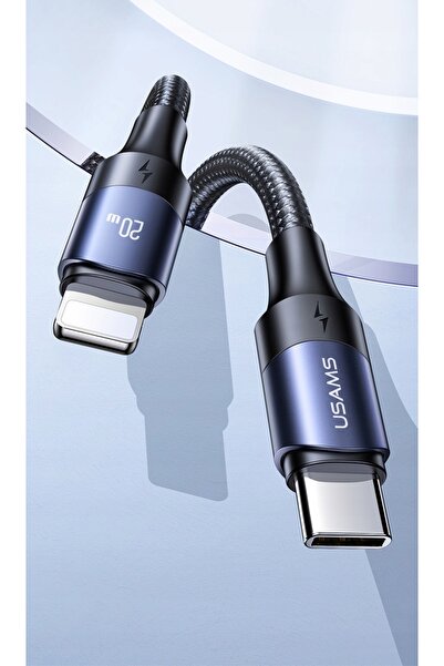 Usams Cablu USB-C - Lightning 2 m 20W Negru