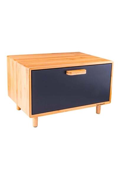 Onedekor Bambum Retro - Bread Storage Container Black