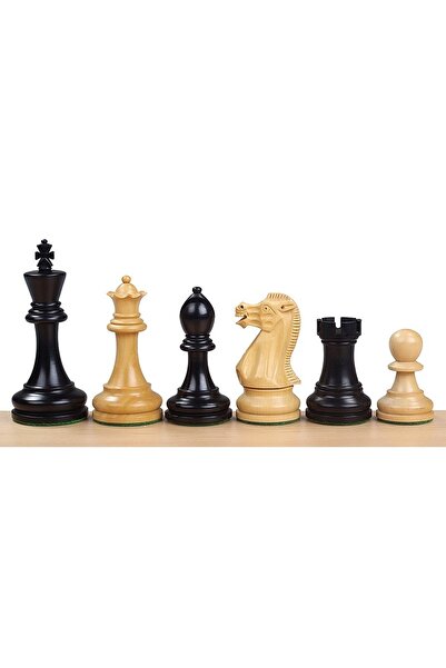 Sunrise Chess & Games 4" Executive Ebonised Chess Pieces.