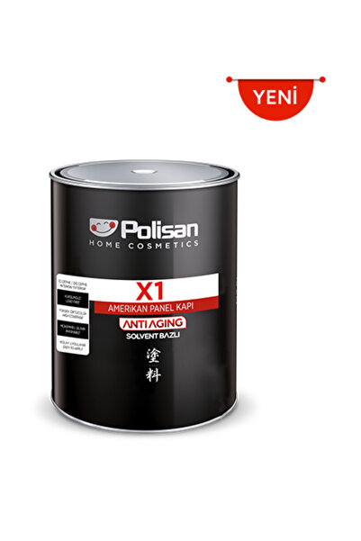 Polisan X1 Amerikan Panel Kapı Boyası - Solvent Bazlı - Beyaz - 0,75L
