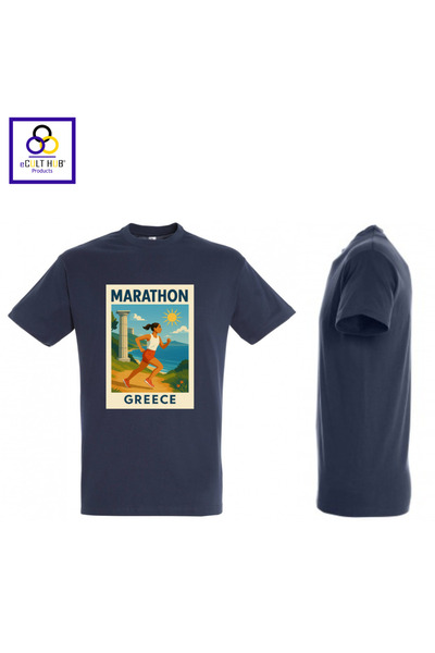 eCult Hub eC T-shirt Marathon 8 - Σκούρο μπλε (Dark Blue)
