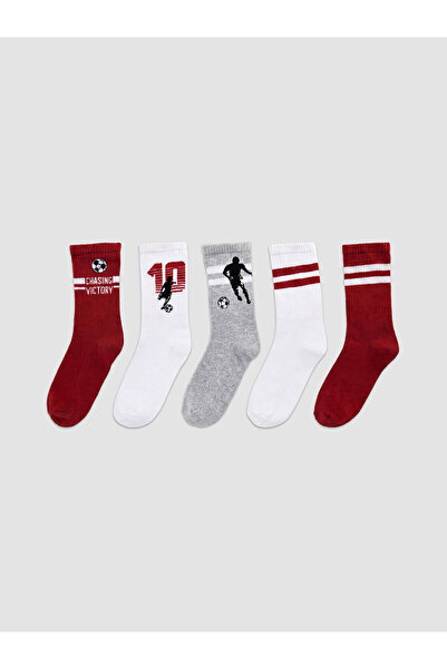 LC Waikiki Nevavm Farkıyla Lcw Kids Mixed Patterned 5-Piece Pack Boys' Socks