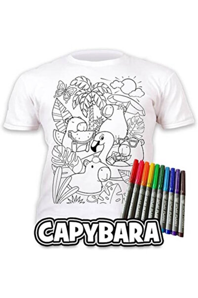 OEM Splat Planet Πλενόμενο T-Shirt Ζωγραφικής "Capybara" με Μαρκαδόρους (7-8 ...