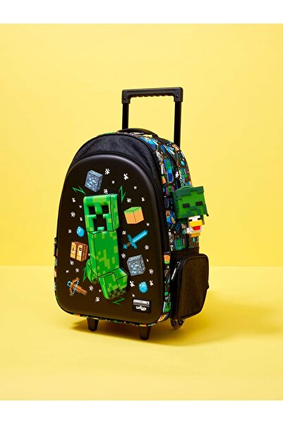 SMIGGLE Minecraft Işıklı Tekerlikli Çekçekli Okul Çantası