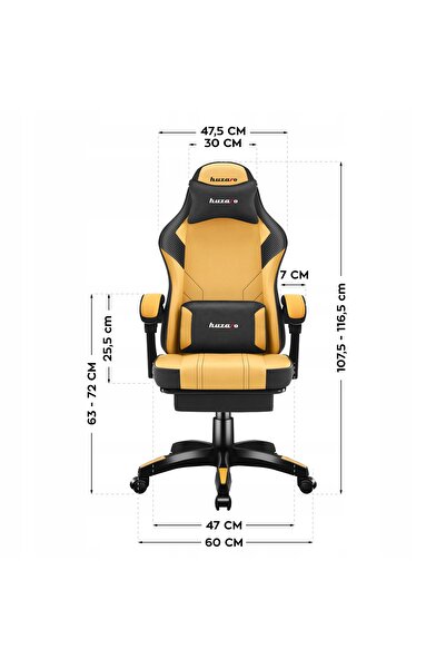 Huzaro Fotel Force 3.7 Galben-negru