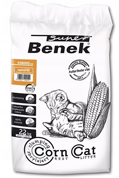 NO BRAND Hrana pentru pisici SUPER BENEK Corn Cat Natural 35l