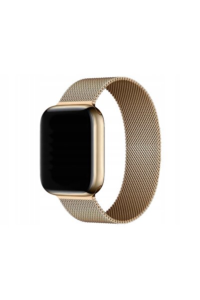NO BRAND Curea LUNA pentru Apple Watch 3/4/5/6/7/8/SE Auriu