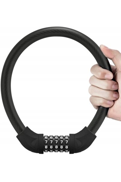 ROCKBROS Sistem de prindere pentru bicicletă RKS570-BK, cu cablu, negru