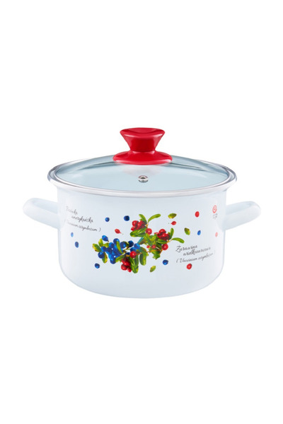 Emalia Olkusz Garnek Borówka 22 cm