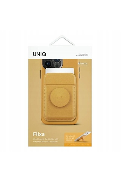 uniq Husă portofel Flixa MagSafe Galbenă