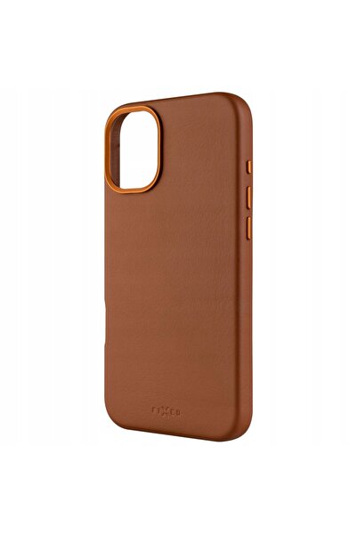 NO BRAND Husa FIXED MagLeather MagSafe pentru Apple iPhone 16 Plus Maro