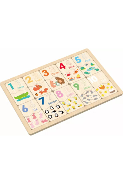 MomKi Puzzle Din Lemn, Potriveste Numerele