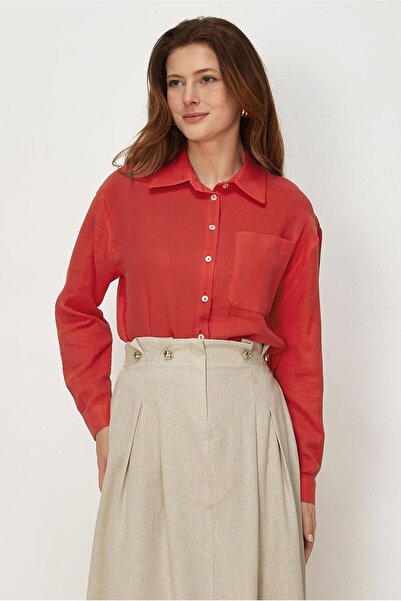 Alvina Shirt Collar Muslin Tunic 46739