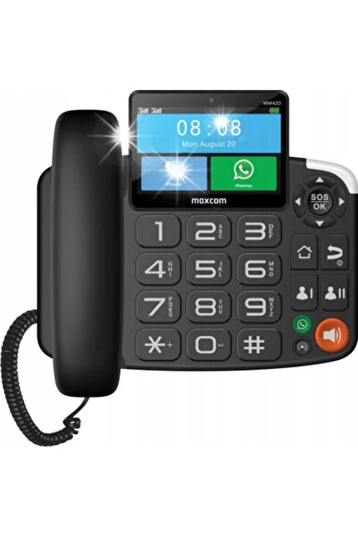 MAXCOM Telefon cu fir MM42D SE 4G negru 3 8 dual SIM 8 GB