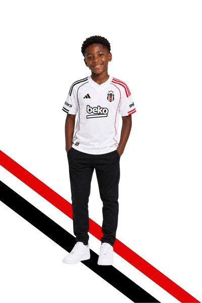 Beşiktaş Original Licensed Adidas Jersey 25-26 Season White Kids Jersey