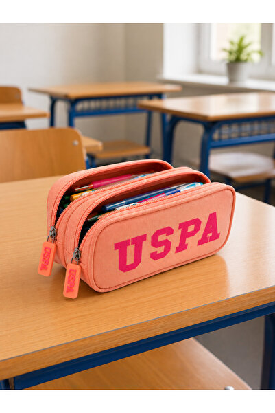 U.S. Polo Assn. Double Compartment Pen Holder Pencil Case Plklk26177-180-183