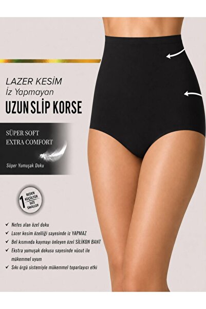 BYUSLU Corset lung cu talie înaltă, fără urme, tăiat cu laser - Corset modela...