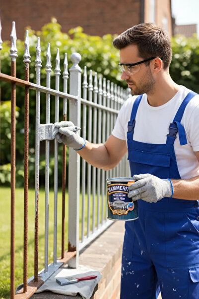 Hammerite Çekiçlenmiş Metal Boyası 0,75 lt Gümüş Gri