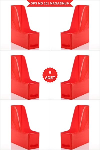 Ops MG 101 MAGAZİNLİK 6'LI SET A4 DEMONTE PLASTİK DİKEY KLASÖR ARŞİV KUTUSU O...