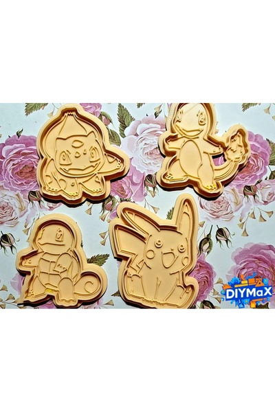DIYMaX قالب بيكاشو لتشكيل وقطع العجين، مجموعة من 4 قطع